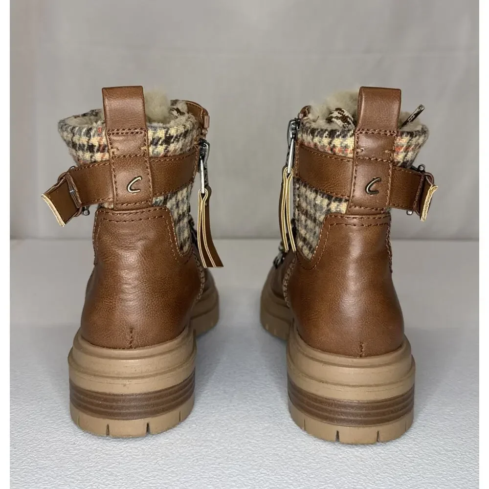 Circus by Sam Edelman Women's Gretchen Shearling Hiker Boots, Brown, Size 6.5